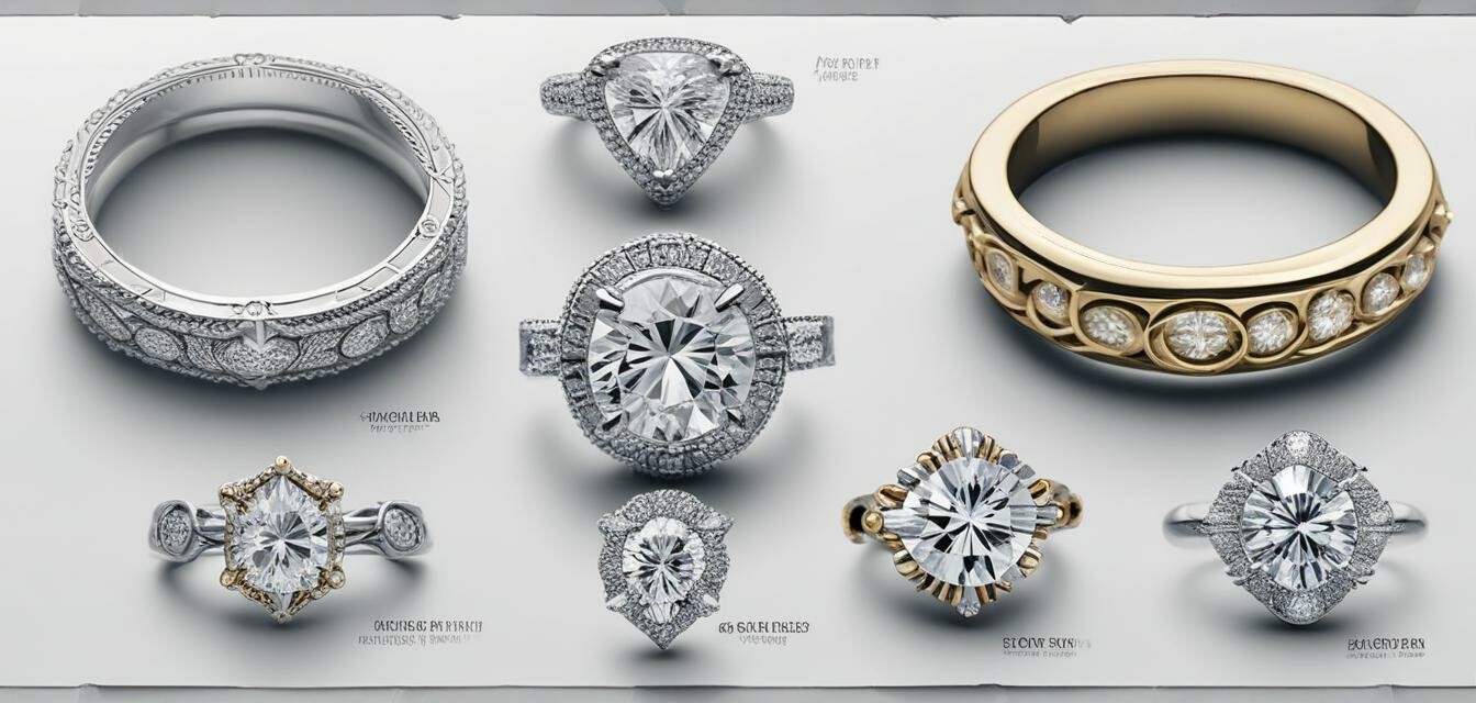 Jewelry settings infographic